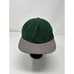 Only NY Corduroy Snapback Hat Green Grey Made in USA Streetwear Cap
